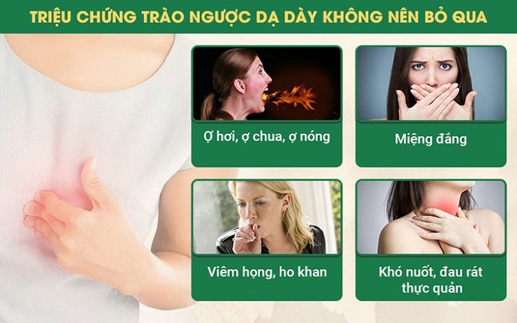 triệu chứng trào ngược dạ dày