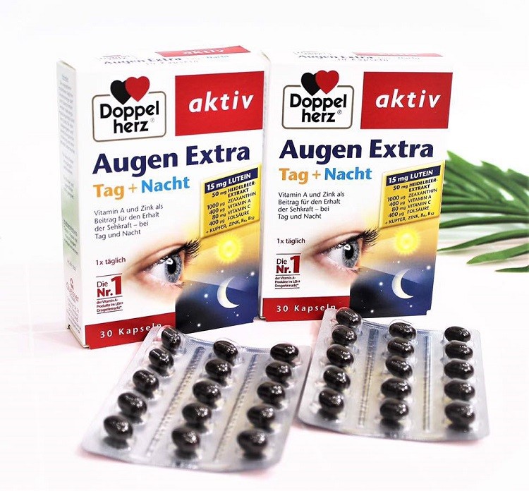 Viên uống bổ mắt Doppelherz Augen Extra Tag + Nacht