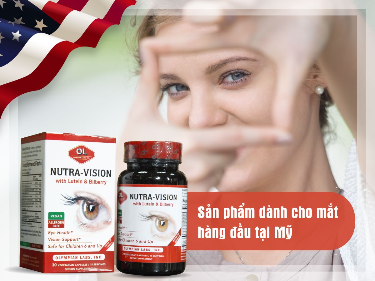 thuốc bổ mắt Nutra Vision with Lutein & Bilberry Nuôi dưỡng cấu trúc mắt
