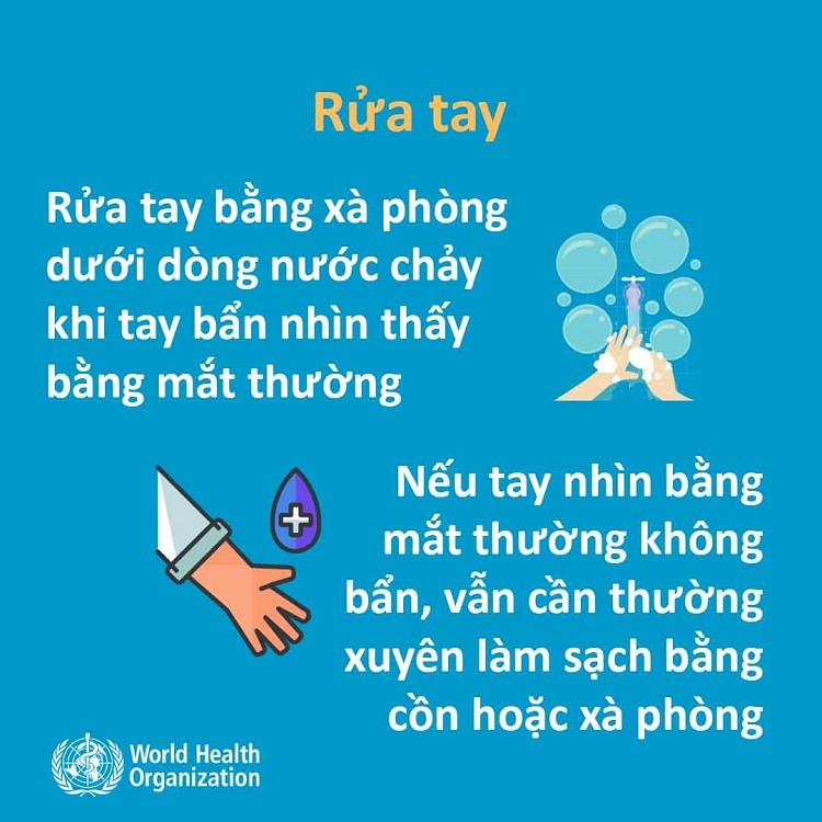 Rửa tay thường xuyên