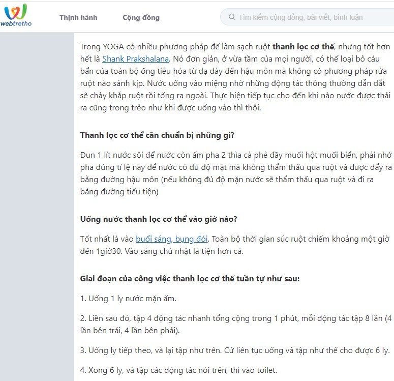 Thanh lọc cơ thể bằng nước muối thanh lọc cơ thể bằng nước muối, thanh lọc cơ thể bằng nước muối webtretho, thải độc cơ thể bằng nước muối, thanh lọc cơ thể bằng nước muối loãng, cách thanh lọc cơ thể bằng nước muối, phương pháp thanh lọc cơ thể bằng nước muối