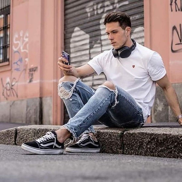 Giày Vans kết hợp với quần áo gì, cách phối đồ với giày vans, giày vans phối đồ