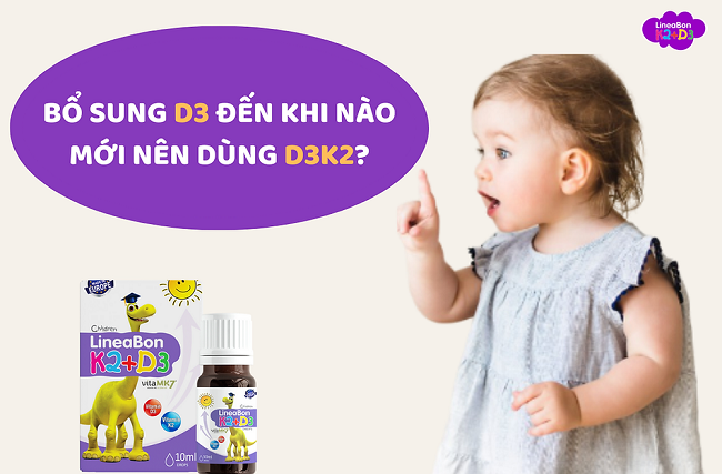 Cách sử dụng Lineabon K2+D3 cho trẻ sơ sinh